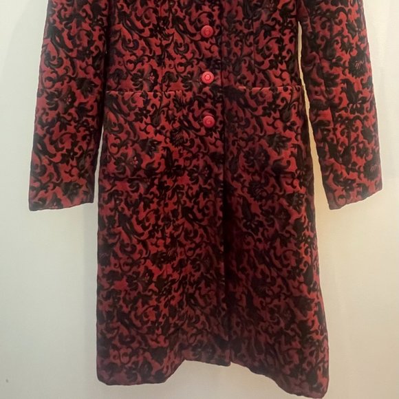 Red and Black Pattern Coat - Picture 2 of 4